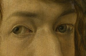 Självporträtt (Madrid), detalj av ögonen av Albrecht Dürer