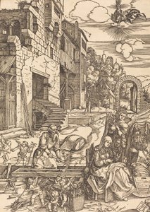Den heliga familjens vistelse i Egypten, ca. 1504. av Albrecht Dürer