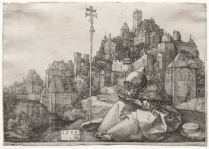 St Anthony Reading av Albrecht Dürer