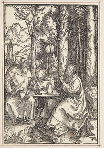 St. Anthony besöker St. Paul i öknen av Albrecht Dürer
