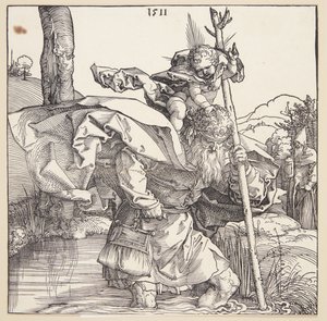 St Christopher av Albrecht Dürer