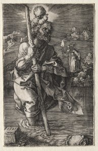 Sankt Kristoffer, vänd åt höger av Albrecht Dürer