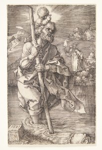 St. Christopher vänd till höger av Albrecht Dürer