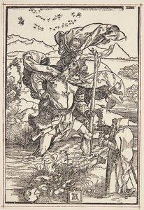 St Christopher i vildmarken med en flygning av fåglar av Albrecht Dürer