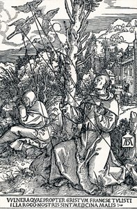 St Francis tar emot Stigmata, 1504 1906 av Albrecht Dürer