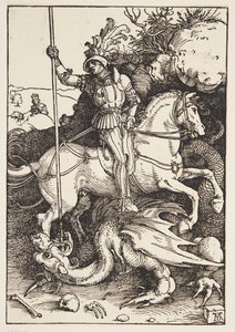 St Georg som dödar draken av Albrecht Dürer