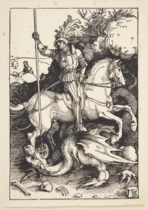 St Georg som dödar draken av Albrecht Dürer