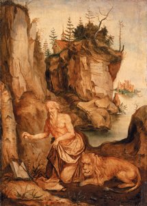 St Hieronymus och lejonet, ca 1500 av Albrecht Dürer