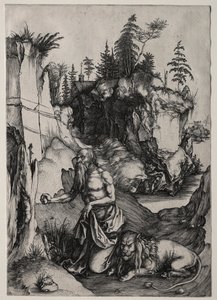 St. Hieronymus i botgörelse, ca. 1497. av Albrecht Dürer