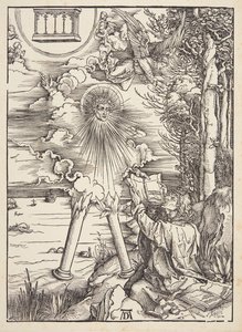 St. John slukar boken av Albrecht Dürer