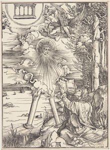 St. John slukar boken av Albrecht Dürer