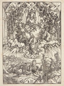 Johannes inför Gud och de äldste av Albrecht Dürer
