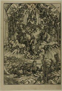 Johannes inför Gud och de äldste, från Apokalypsen av Albrecht Dürer
