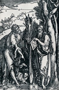 St John the Baptist och St Onuphrius, 1504 1906 av Albrecht Dürer