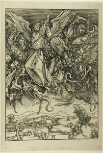 St. Michael Fighting the Dragon, från The Apocalypse av Albrecht Dürer