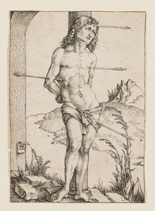 Sankt Sebastian bunden vid en pelare av Albrecht Dürer