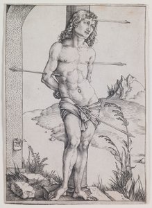 Sankt Sebastian vid kolonnen av Albrecht Dürer
