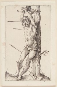 St Sebastian vid trädet av Albrecht Dürer