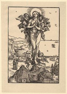Studieblad med fem figurer av Albrecht Dürer