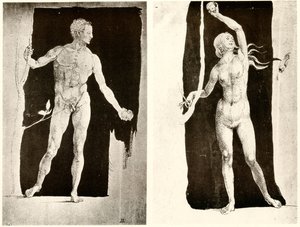 Studier om Adam och Eva av Albrecht Dürer