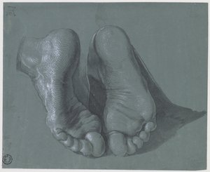 Studie av två fötter av Albrecht Dürer