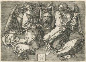 Sudarium visas av två änglar av Albrecht Dürer