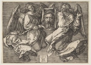 Svetteduk hållen av två änglar av Albrecht Dürer