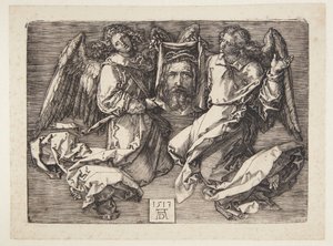 Sudarium visas av två änglar av Albrecht Dürer