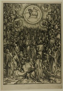 Lammets tillbedjan - De utvaldas hymn, från Apokalypsen av Albrecht Dürer