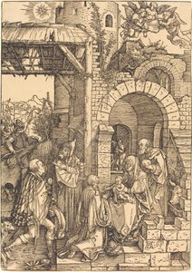 Tillbedjan av Magi av Albrecht Dürer