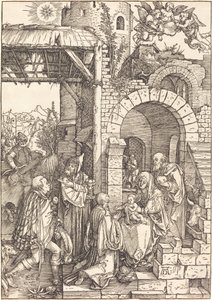 Tillbedjan av Magi av Albrecht Dürer