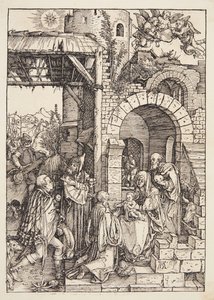 Tillbedjan av Magi av Albrecht Dürer