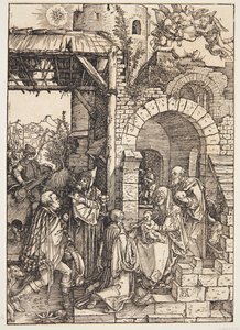 Tillbedjan av Magi av Albrecht Dürer