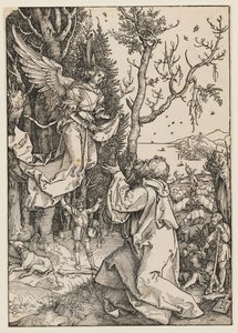 Ängeln uppenbarar sig för Joakim av Albrecht Dürer