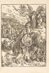 Ängeln med nyckeln till den bottenlösa gropen av Albrecht Dürer