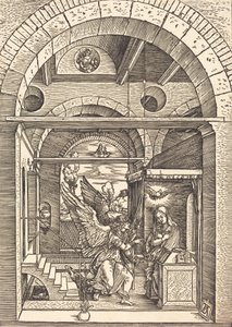 Bebådelsen, c. 15021504. av Albrecht Dürer