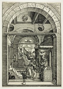 Bebådelsen, från Jungfruns liv av Albrecht Dürer