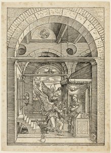 Bebådelsen, från Jungfruns liv av Albrecht Dürer