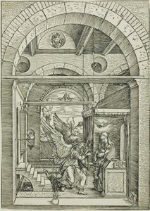 Bebådelsen, från Jungfruns liv av Albrecht Dürer