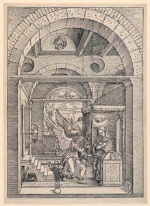 The Annunciation, från serien Life of the Virgin av Albrecht Dürer
