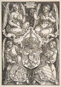 Imperiets och Nürnbergs vapen, 1521. av Albrecht Dürer
