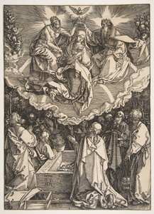 The Assumption and Coronation of the Virgin, från The Life of the Virgin, 1510. av Albrecht Dürer