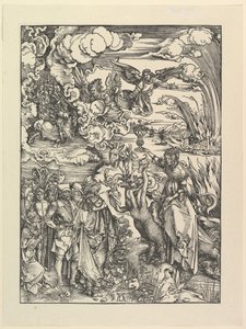 Den babyloniska horan, från Apokalypsen. Fax.n.d. av Albrecht Dürer
