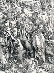 Den babyloniska horan, 1498, 1906 av Albrecht Dürer