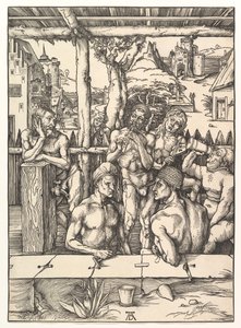 Badhuset.n.d. av Albrecht Dürer