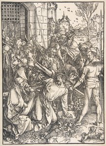 The Bearing of the Cross, från The Large Passion.n.d. av Albrecht Dürer