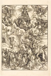 Odjuret med två horn som ett lamm av Albrecht Dürer