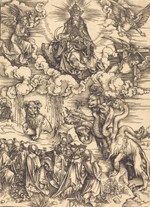 Odjuret med två horn som ett lamm, förmodligen ca. 14961498. av Albrecht Dürer