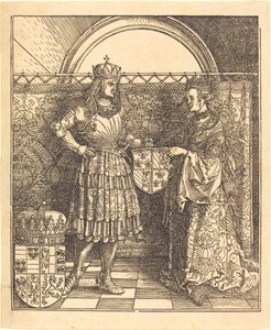 Maximilians trolovning med Maria av Bourgogne av Albrecht Dürer