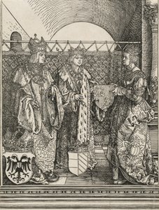 Filip den vackras trolovning med Jeanne av Kastilien, 1515. av Albrecht Dürer